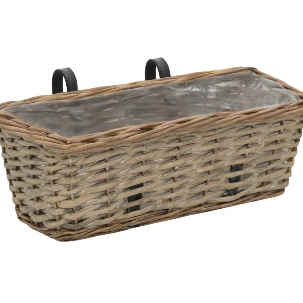 Sale FinePRICE Parvekkeen kukkalaatikko 2 kpl paju pe-vuori 40 cm