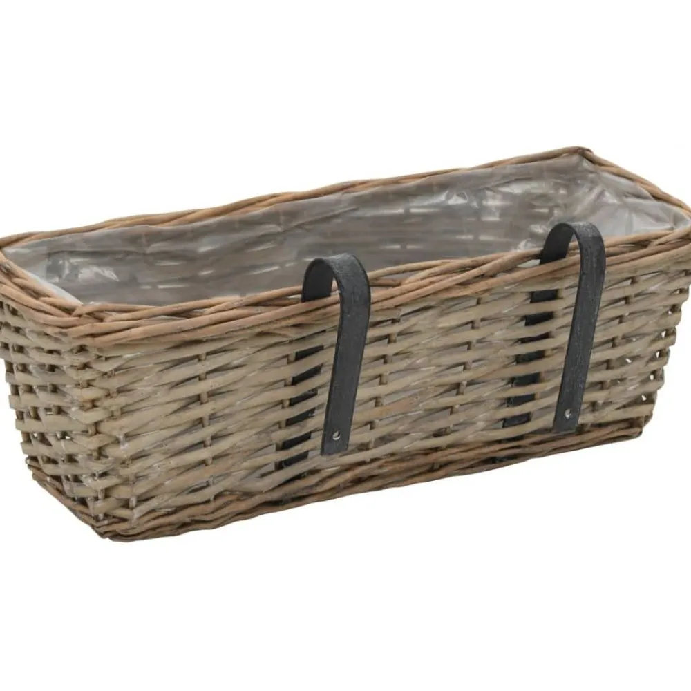 Sale FinePRICE Parvekkeen kukkalaatikko 2 kpl paju pe-vuori 40 cm