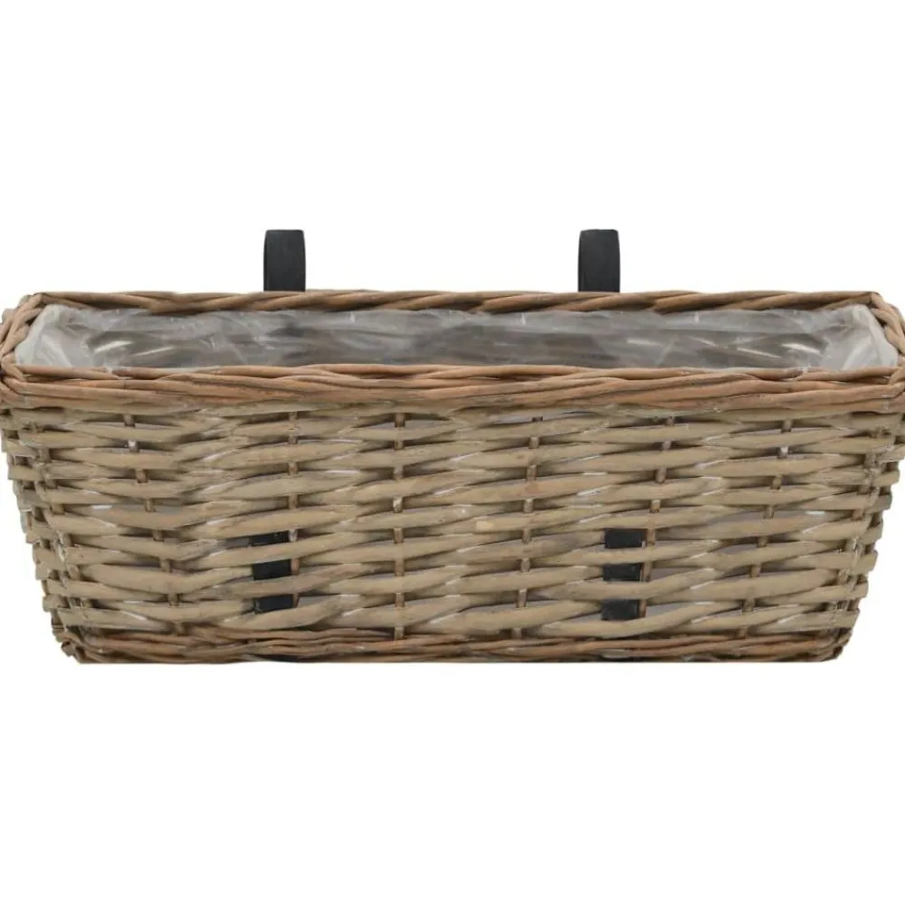 Sale FinePRICE Parvekkeen kukkalaatikko 2 kpl paju pe-vuori 40 cm