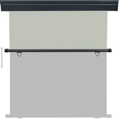 Hot FinePRICE Parvekkeen sivumarkiisi 175x250 cm harmaa