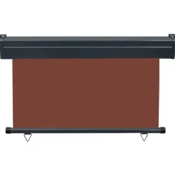 Outlet FinePRICE Parvekkeen sivumarkiisi 125x250 cm ruskea