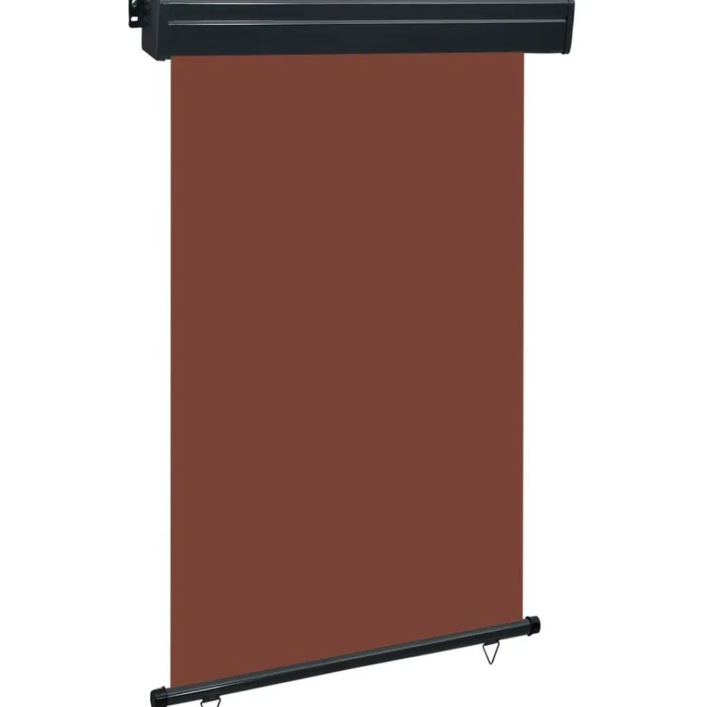Outlet FinePRICE Parvekkeen sivumarkiisi 125x250 cm ruskea