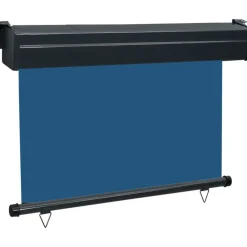 FinePRICE Parvekkeen sivumarkiisi 125x250 cm sininen