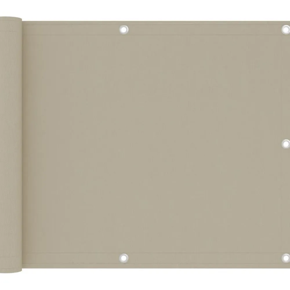 New FinePRICE Parvekkeen suoja beige 75x300 cm oxford kangas