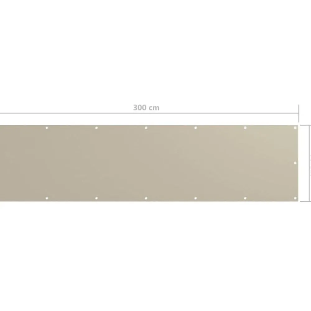 New FinePRICE Parvekkeen suoja beige 75x300 cm oxford kangas