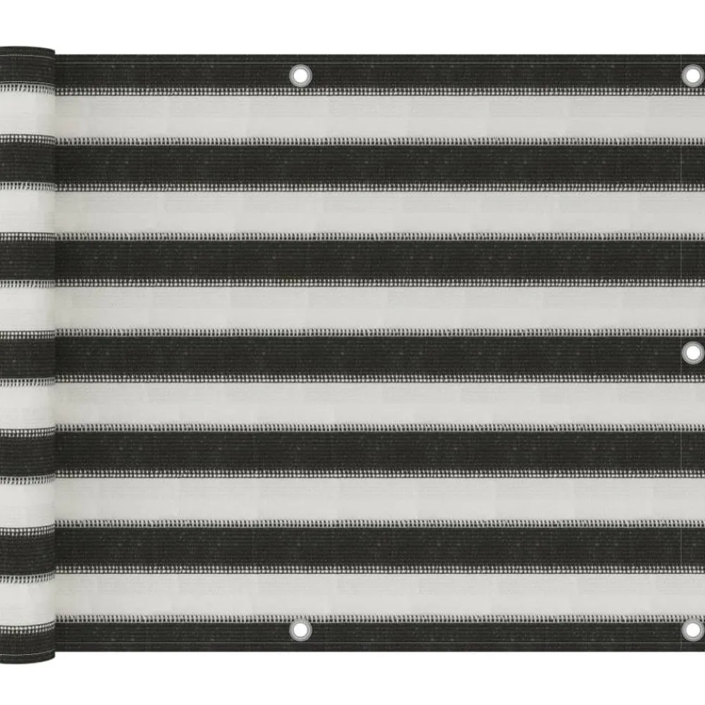 Best FinePRICE Parvekkeen suoja hdpe 75x300 cm antrasiitti ja valkoinen