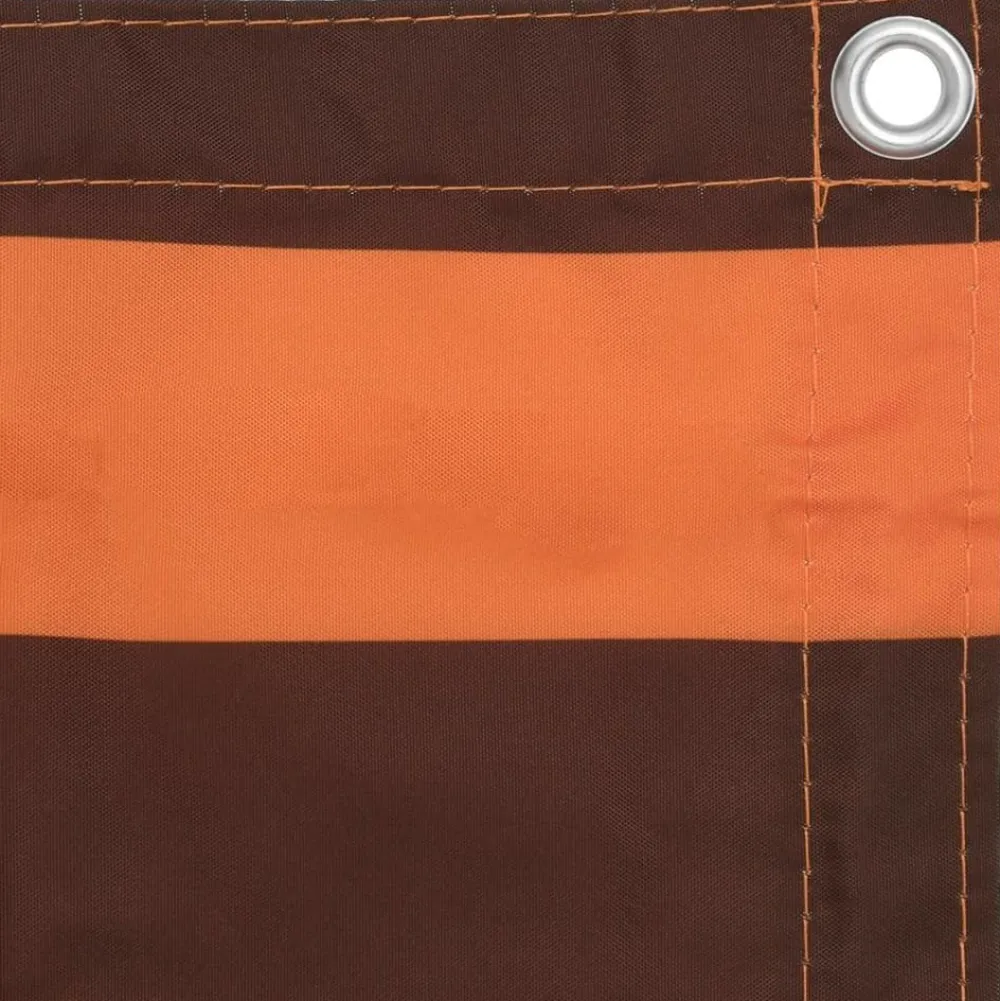 Clearance FinePRICE Parvekkeen suoja oranssi ja ruskea 120x400 cm oxford kangas