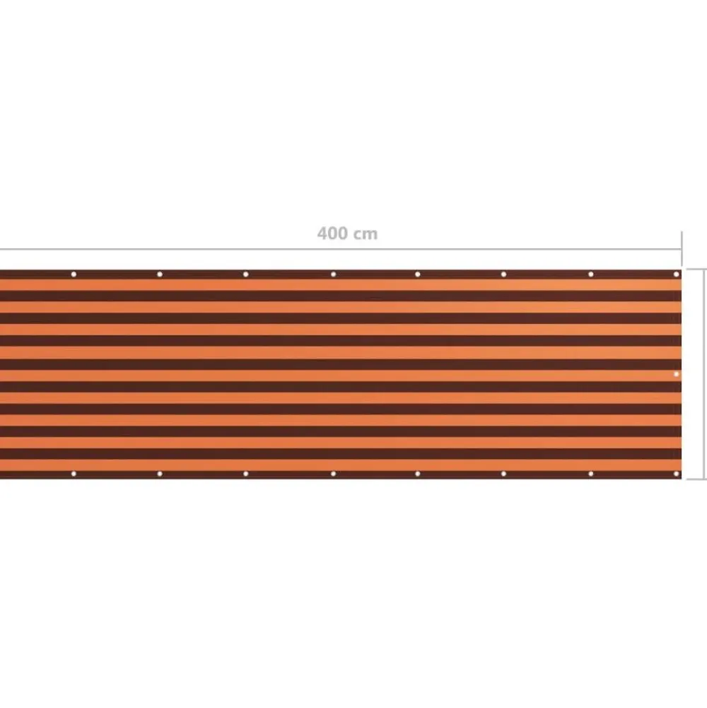 Clearance FinePRICE Parvekkeen suoja oranssi ja ruskea 120x400 cm oxford kangas
