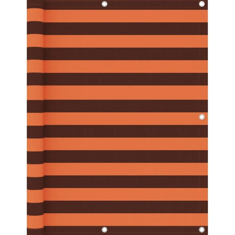 Clearance FinePRICE Parvekkeen suoja oranssi ja ruskea 120x400 cm oxford kangas