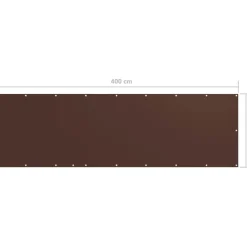 New FinePRICE Parvekkeen suoja ruskea 120x400 cm oxford kangas