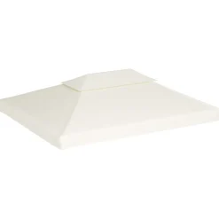 Clearance FinePRICE Paviljongin kangaskatto 310g/m² kermanvalkoinen 3x4m