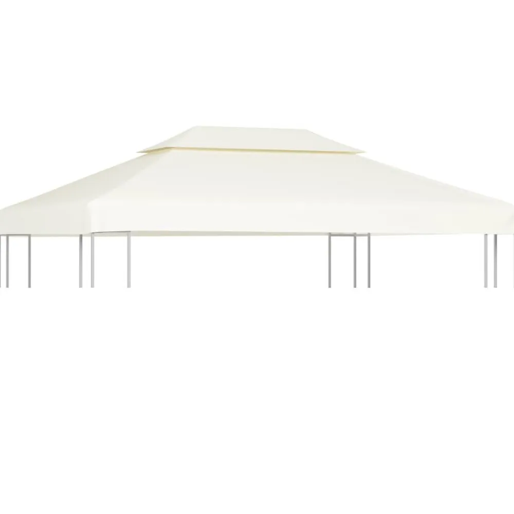 Clearance FinePRICE Paviljongin kangaskatto 310g/m² kermanvalkoinen 3x4m
