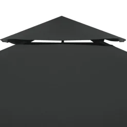 Clearance FinePRICE Paviljongin kangaskatto 310g/m² tummanharmaa 3x3m
