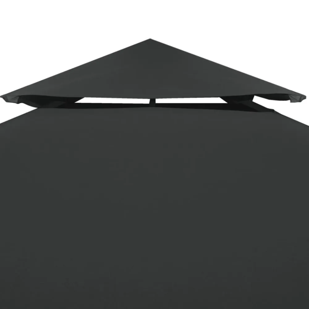 Clearance FinePRICE Paviljongin kangaskatto 310g/m² tummanharmaa 3x3m