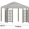 Online Brafab Paviljongin kattokangas Hov, 350x350cm, harmaa