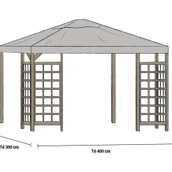 Outlet Brafab Paviljongin kattokangas Hov, 300x400cm