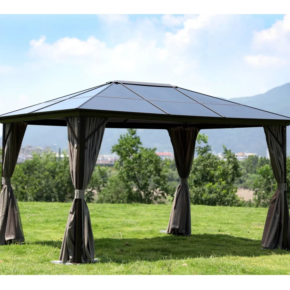 Home4you Paviljonki Sunset, 3x4m, ruskea/vaaleanbeige