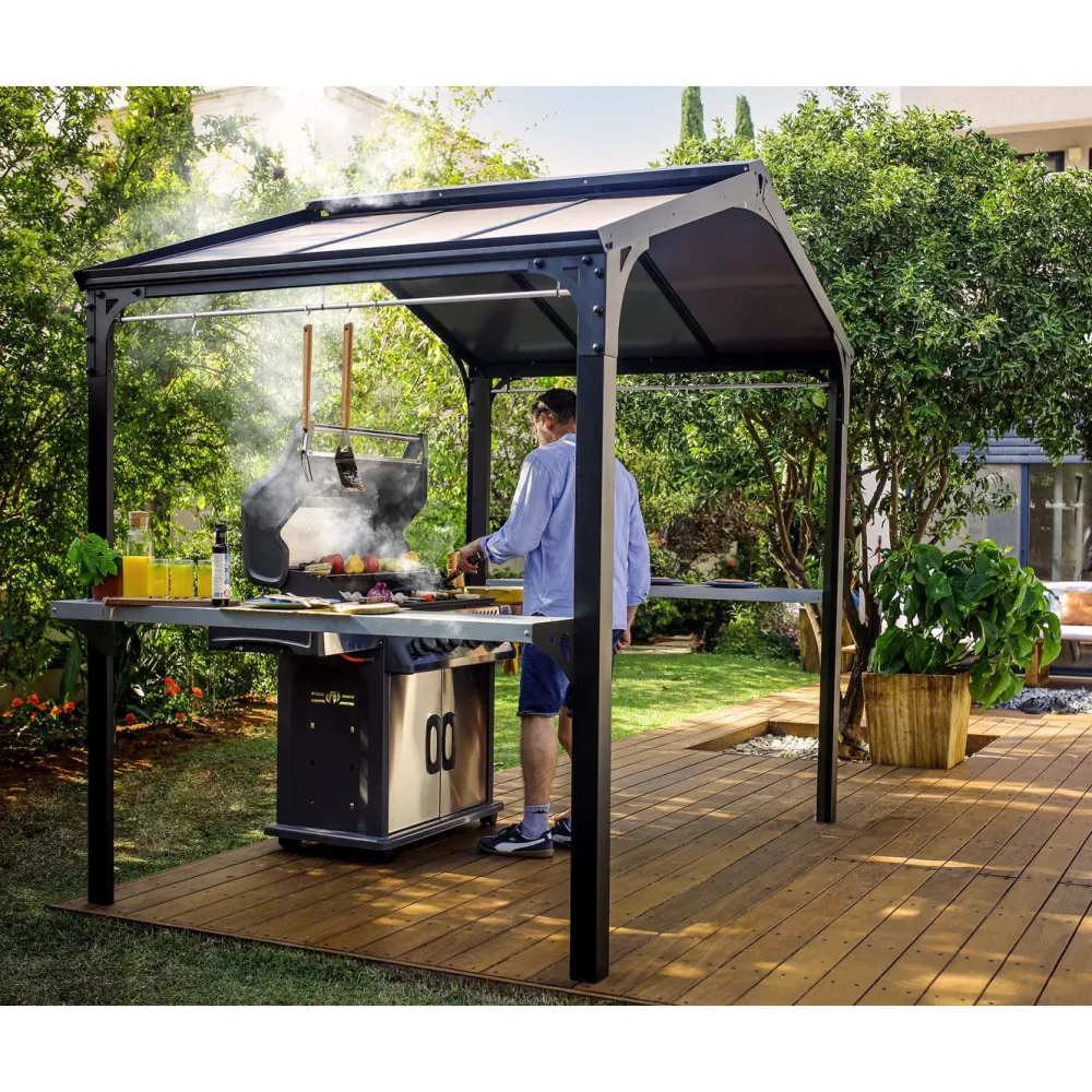 Discount Palram-Canopia Paviljonki Austin, 4.3m², 1.8x2.4m, harmaa