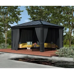 Outlet Palram-Canopia Paviljonki Dallas 4300 3,6 x 4,3 m 15,5 m² harmaa
