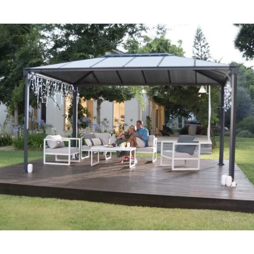 Best Palram-Canopia Paviljonki Martinique 3600 3 x 3,6 m 10,8 m² harmaa