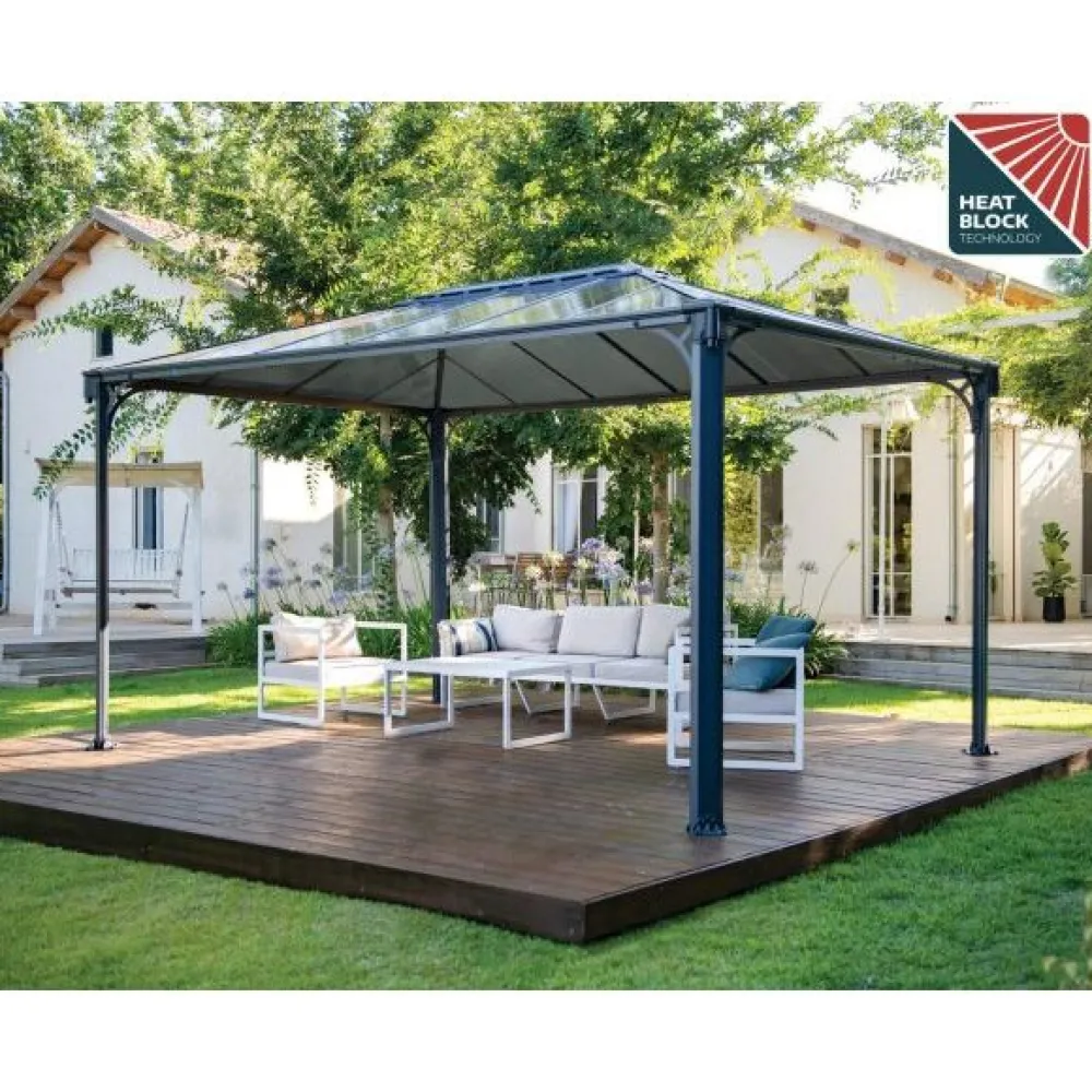 Best Palram-Canopia Paviljonki Martinique 3600 3 x 3,6 m 10,8 m² harmaa
