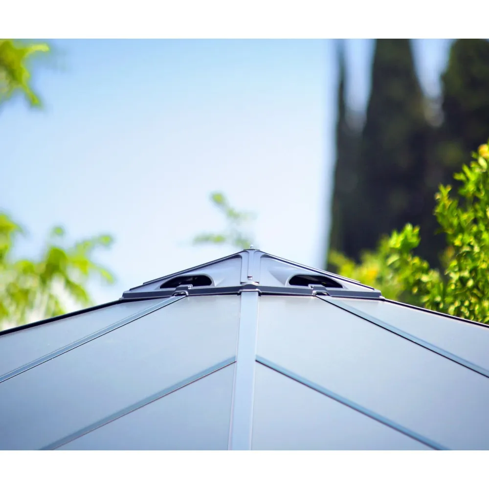 Palram-Canopia Paviljonki Palermo 4300 4,3 x 4,3 m 18,5 m² harmaa