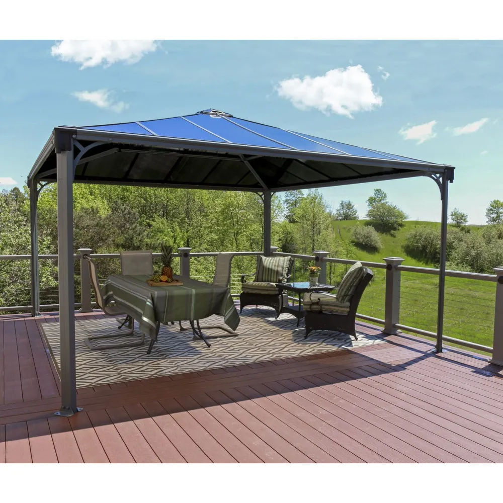 Palram-Canopia Paviljonki Palermo 4300 4,3 x 4,3 m 18,5 m² harmaa
