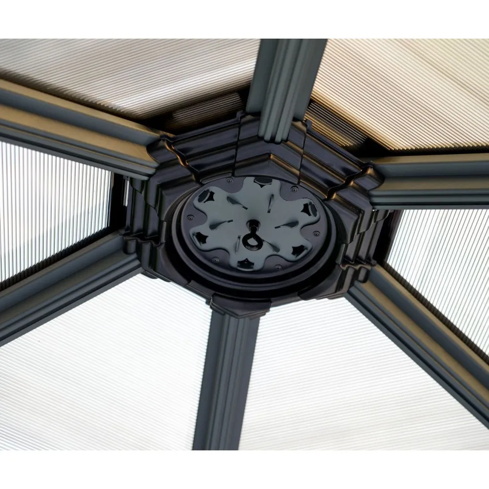 Online Palram-Canopia Paviljonki Roma 6-kulmainen 3,6 x 4, 2 m 14,9 m² harmaa