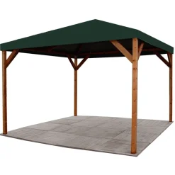 Hot Tammiston puu Paviljonki 4x4 m, ruskea/vihreä