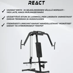 New React Peck Deck Rinta- ja Selkälaite