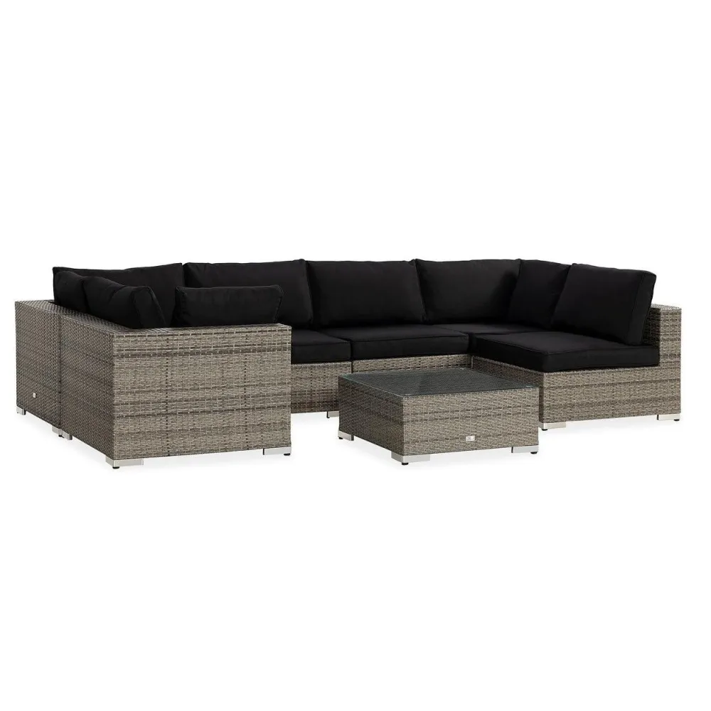 Online Comfort Garden Pehmusteen päällinen Bahamas- kulmamoduuliin musta
