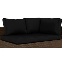 New Comfort Garden Pehmusteen päällinen Bahamas-päätymoduuliin oikea/vasen musta