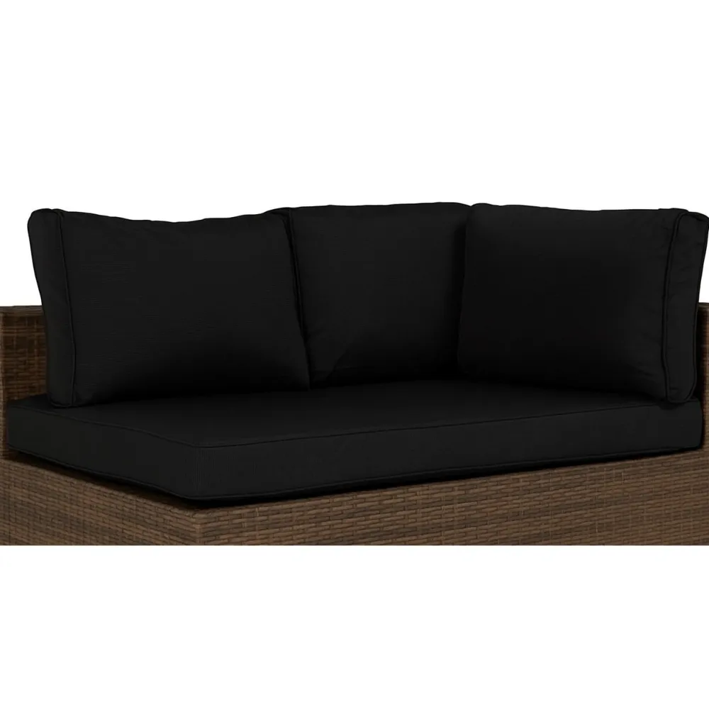 New Comfort Garden Pehmusteen päällinen Bahamas-päätymoduuliin oikea/vasen musta