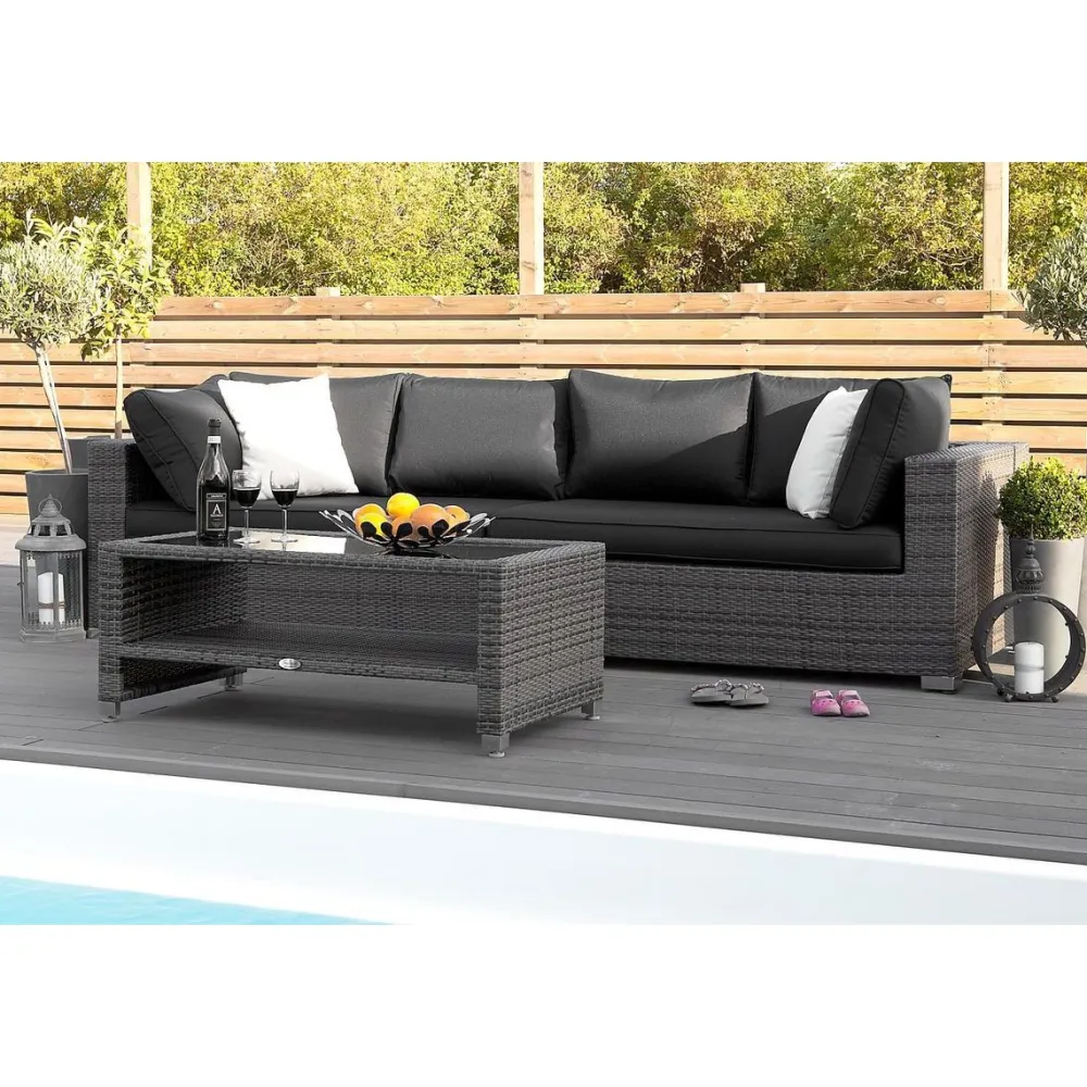Outlet Comfort Garden Pehmusteen päällinen Bahamas- sohvan päätymoduuliin tummanharmaa