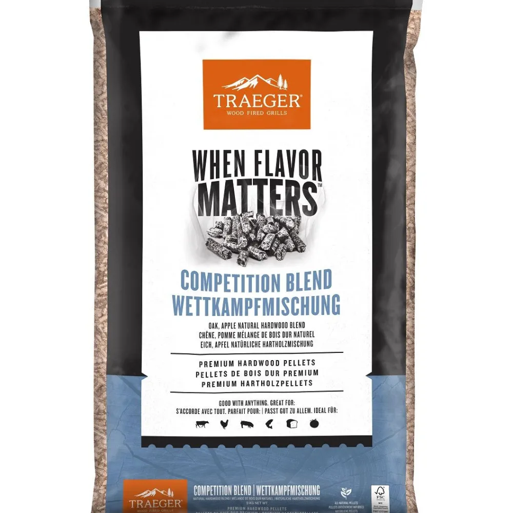 Clearance Traeger Pelletti Competition Blend EU, 9kg, kirsikka/tammi