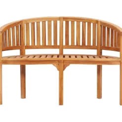 Best FinePRICE Penkki, banaanin muotoinen, 120 cm, täysi tiikki