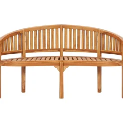 Best FinePRICE Penkki banaanin muotoinen 151 cm täysi tiikki
