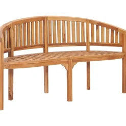 Best FinePRICE Penkki banaanin muotoinen 151 cm täysi tiikki