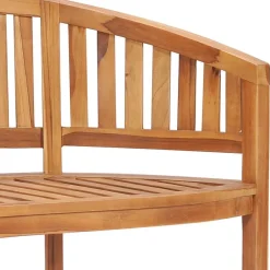 Best FinePRICE Penkki banaanin muotoinen 151 cm täysi tiikki