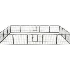 Discount FinePRICE Pentuaitaus, 16 paneelia, teräs, 60x80cm, musta