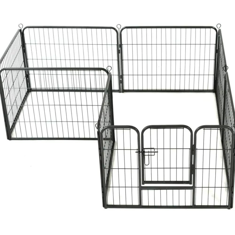 Clearance FinePRICE Pentuaitaus, 8 paneelia, 60x80cm, teräs, musta