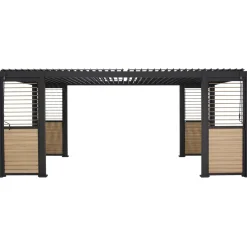 Hot Home4you Pergola Mirador-111, säleikköseinillä 300x600cm, tummanharmaa
