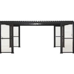 Hot Home4you Pergola Mirador-111, säleikköseinillä 300x600cm, tummanharmaa