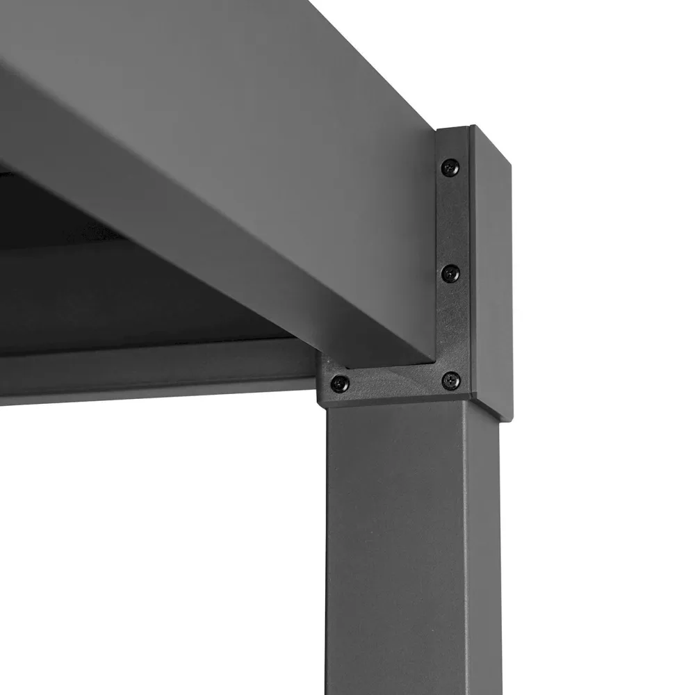 Home4you Pergola Mirador-80, 300x300cm, tummanharmaa