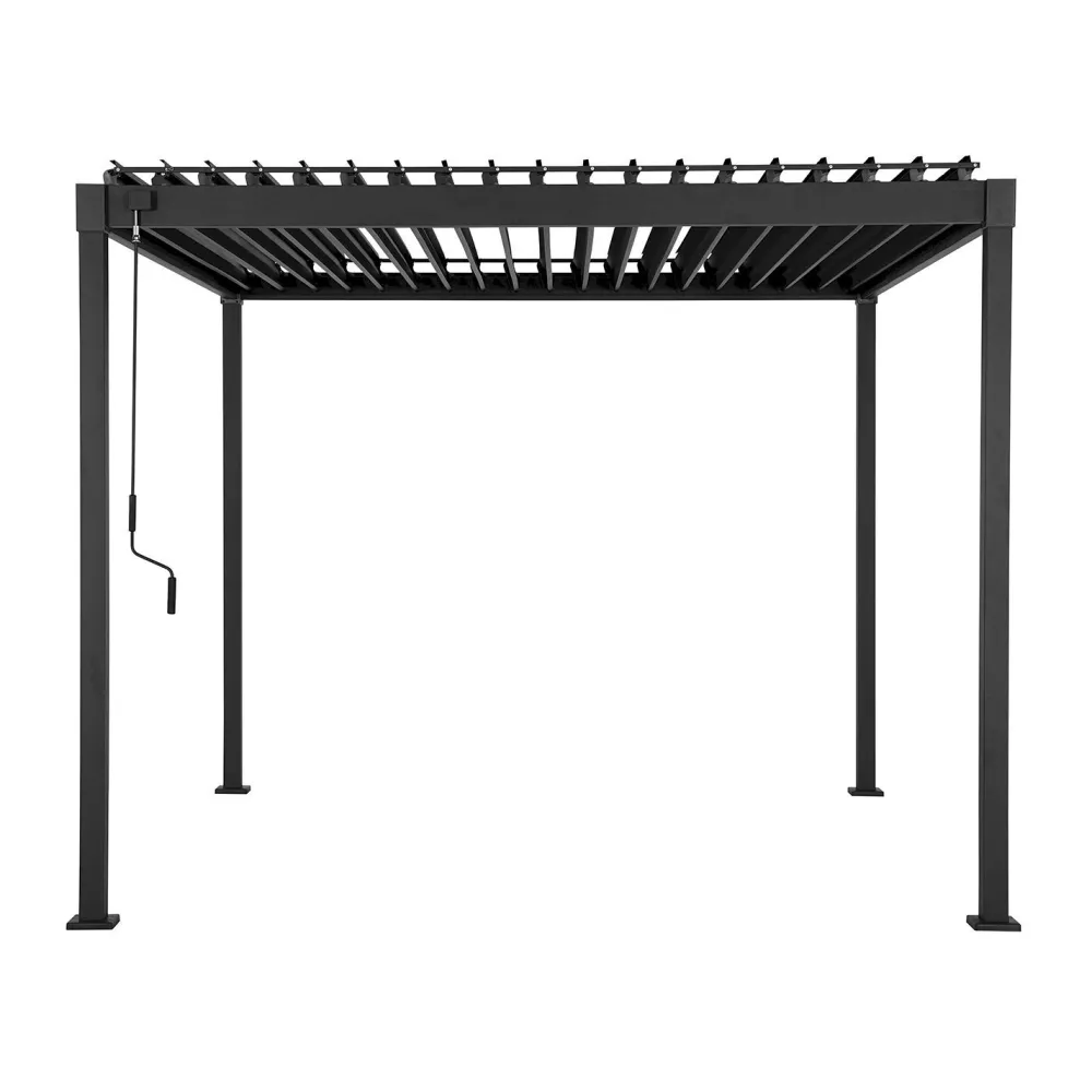 Home4you Pergola Mirador-80, 300x300cm, tummanharmaa
