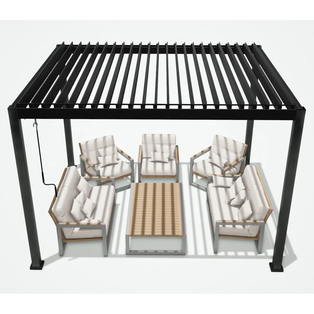 Online Home4you Pergola Mirador-111, 300x400cm, tummanharmaa