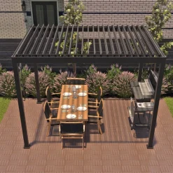 Online Home4you Pergola Mirador-111, 300x400cm, tummanharmaa
