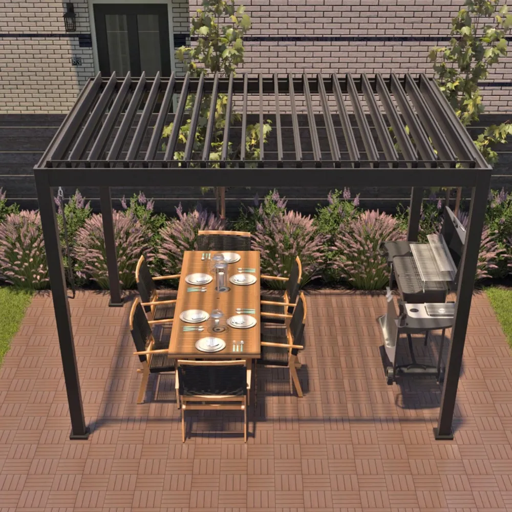 Online Home4you Pergola Mirador-111, 300x400cm, tummanharmaa