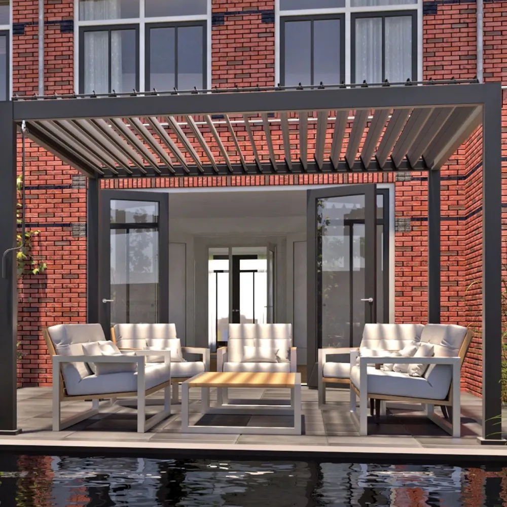 Online Home4you Pergola Mirador-111, 300x400cm, tummanharmaa