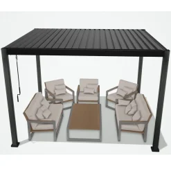 Online Home4you Pergola Mirador-111, 300x400cm, tummanharmaa